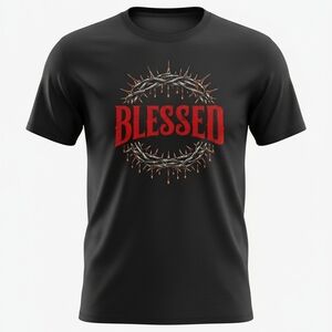 Gildan Black 'Blessed' Graphic Tee